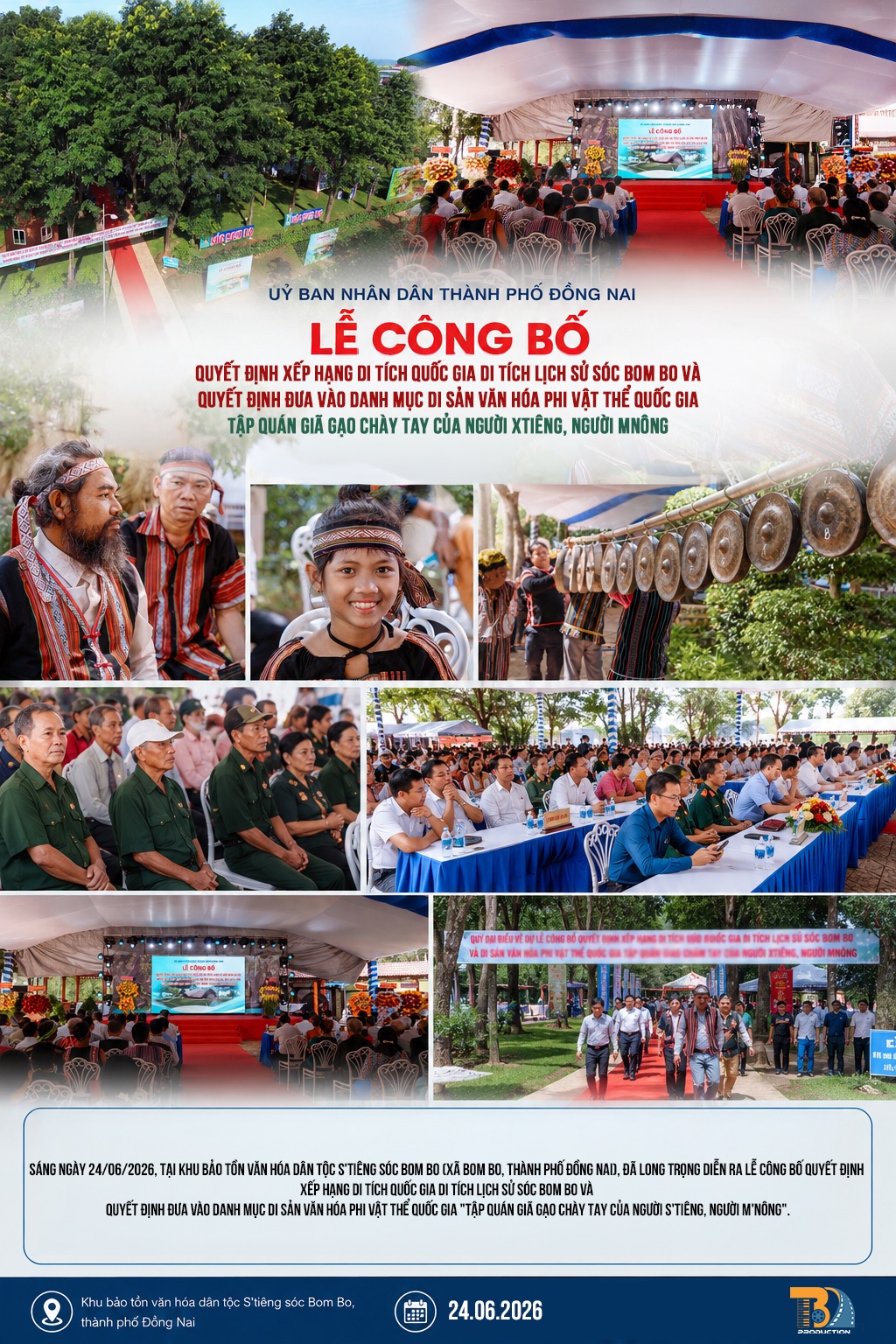 Lễ công bố di sản tại sóc Bom Bo